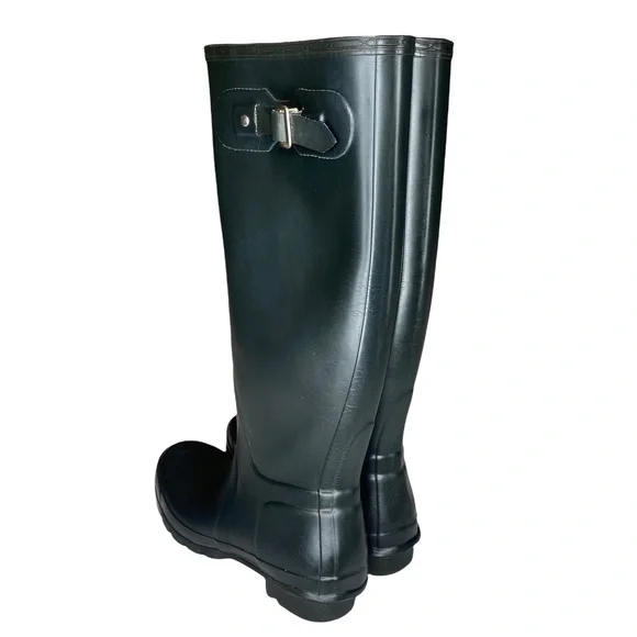 Hunter ♕ Original Iconic Tall Matte Wellington Wellies Boots ♕ Navy 8US / EU 39 - Picture 8 of 16